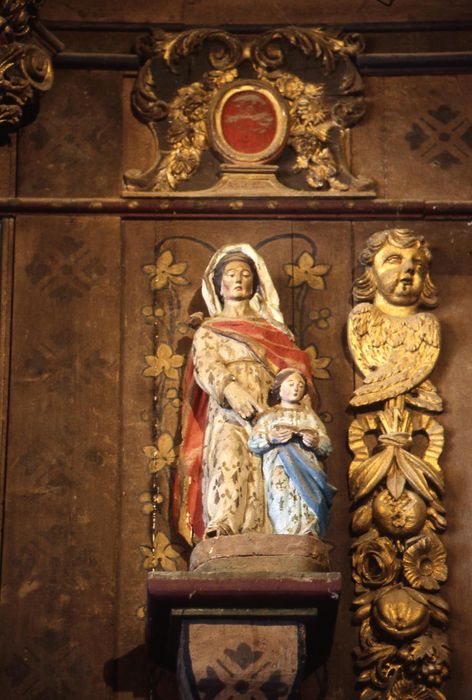 groupe sculpté : Education de la Vierge (l') - © Ministère de la Culture (France), Conservation des antiquités et des objets d'art d'Ille-et-Vilaine, tous droits réservés