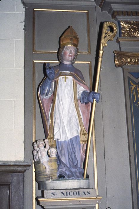 statue : Saint Nicolas et les trois enfants - © Ministère de la Culture (France), Conservation des antiquités et des objets d’art d’Ille-et-Vilaine - Tous droits réservés