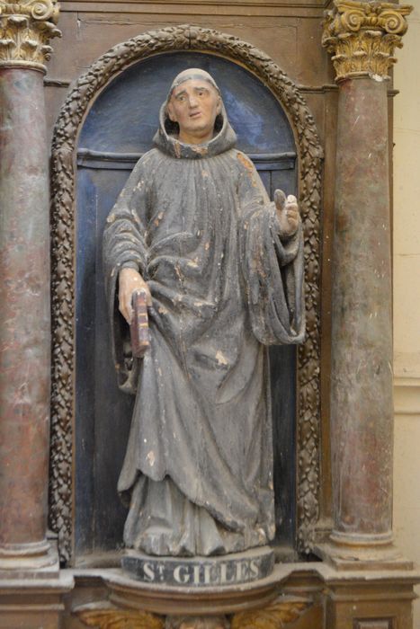 statue : Saint Gilles - © Ministère de la Culture (France), Conservation des antiquités et des objets d'art d'Ille-et-Vilaine, tous droits réservés