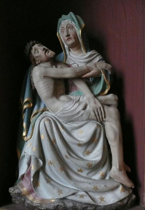 Groupe sculpté du retable de la Passion : Vierge de Pitié