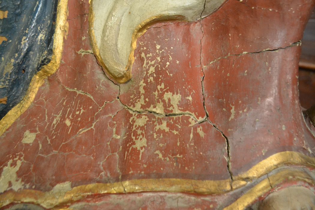 groupe sculpté : Vierge de Pitié, détail