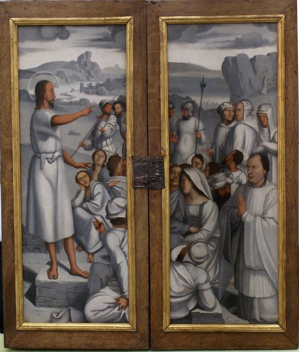 retable triptyque de la légende de la Vierge