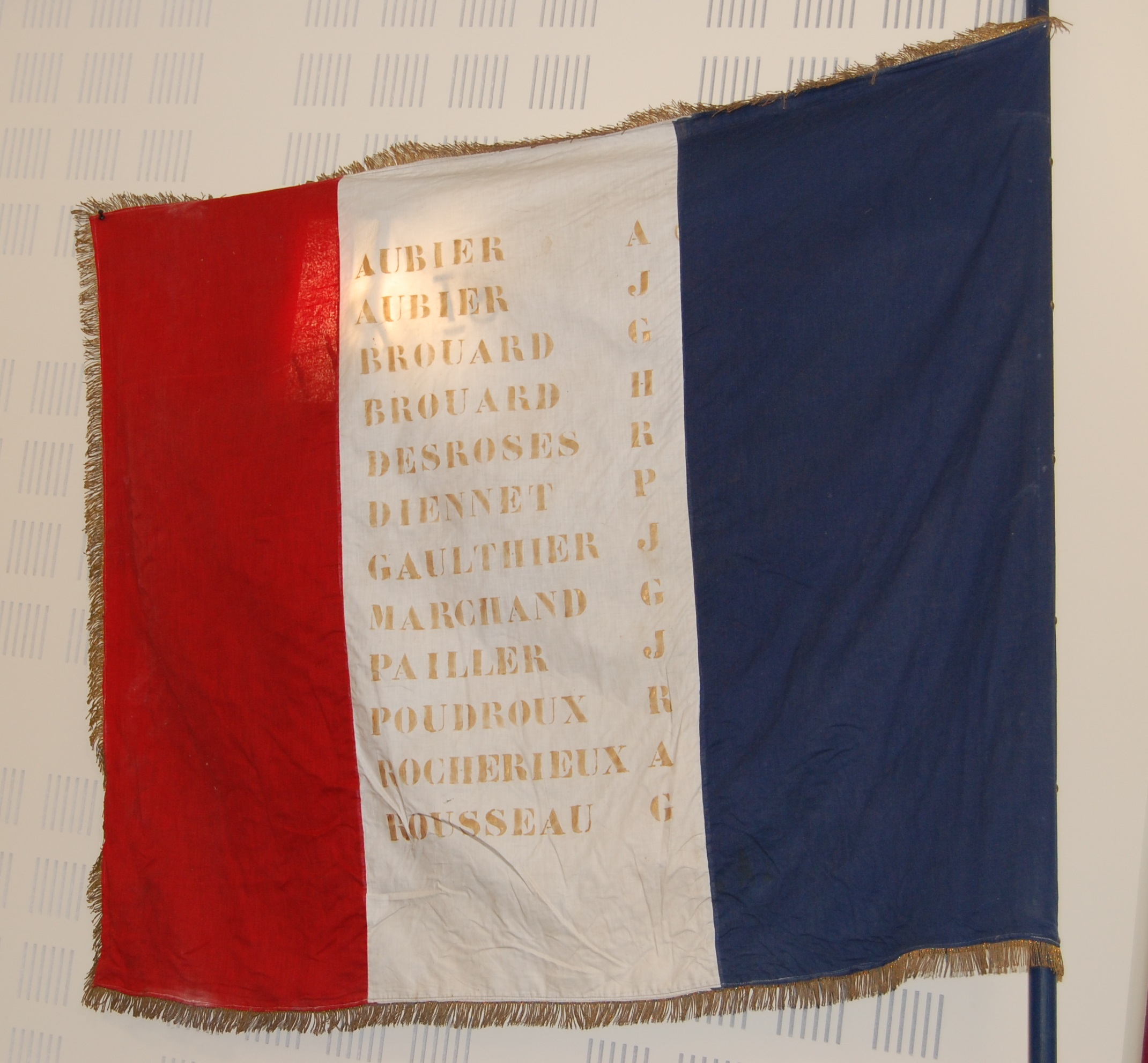 drapeau de conscrits, revers