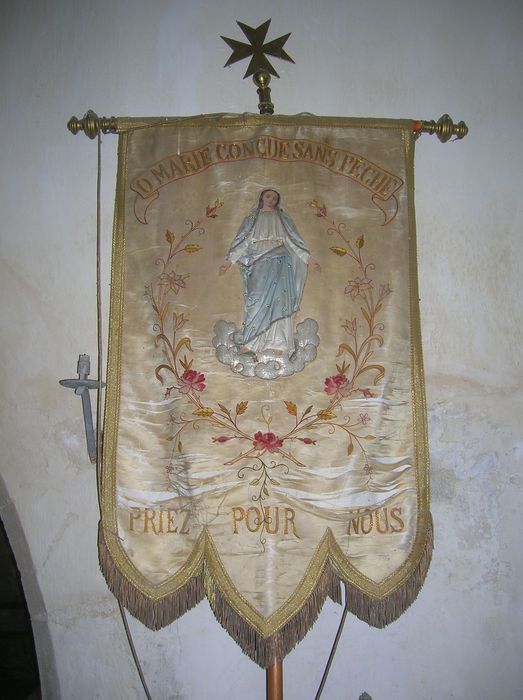 bannière de procession : l'Immaculée Conception, vue générale