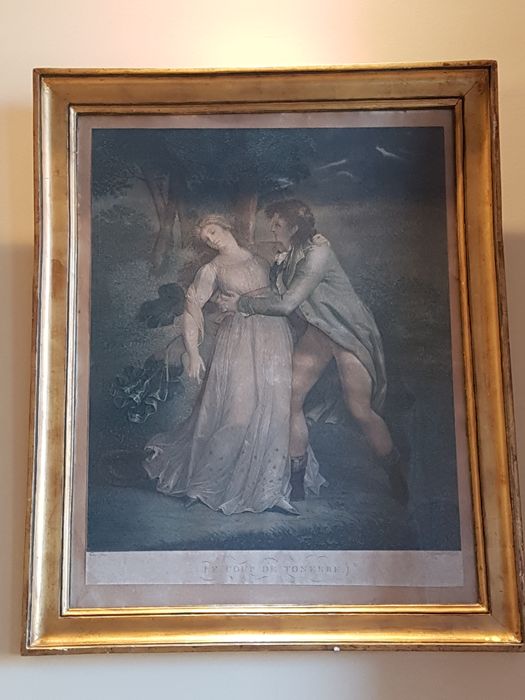 estampe et son cadre : Coup de tonnerre, vue générale - © Ministère de la Culture (France), Conservation des antiquités et des objets d'art de l'Indre, tous droits réservés 