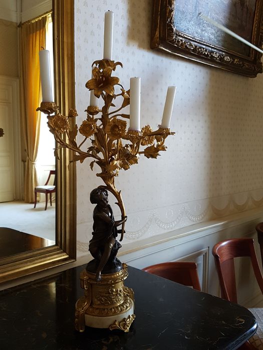 chandelier d'autel (candélabre), vue générale - © Ministère de la Culture (France), Conservation des antiquités et des objets d'art de l'Indre, tous droits réservés 