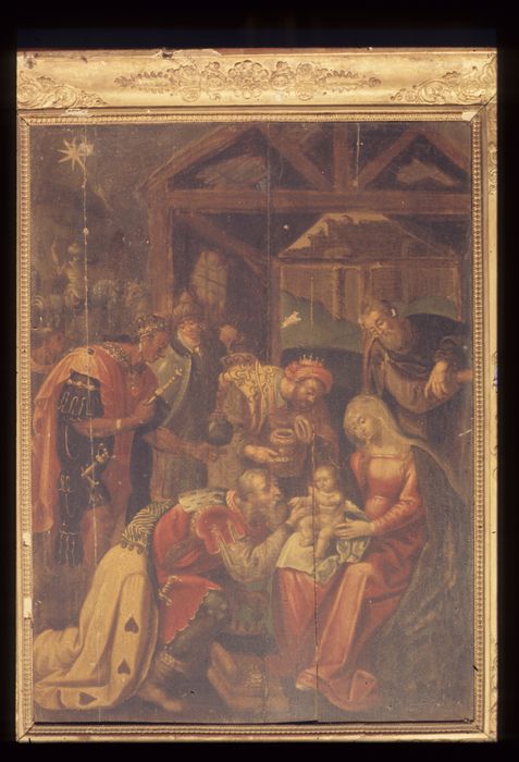 tableau, cadre : l'Adoration des Mages, vue générale