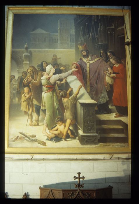 tableau : Saint Germain distribuant des secours, vue générale