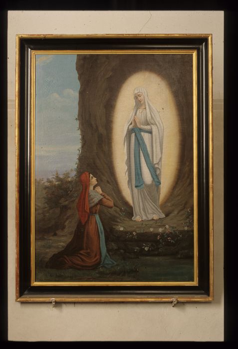 Tableau : Apparition de la Vierge à sainte Bernadette