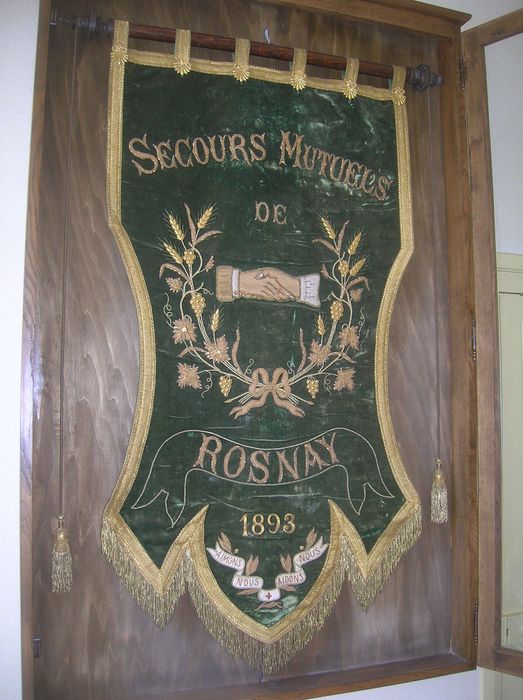 drapeau ou insigne (bannière) : dit de la Société de secours mutuels - © Ministère de la Culture (France), Conservation des antiquités et des objets d'art de l'Indre, tous droits réservés 