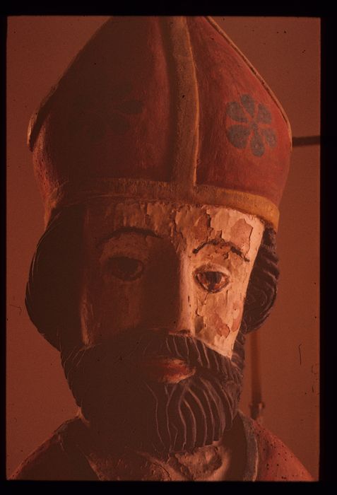 statue : Saint Lazare, détail du visage