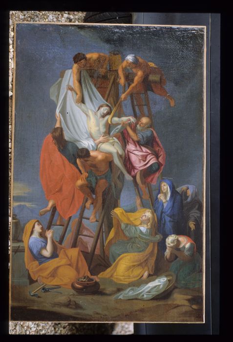 tableau : Descente de croix, vue générale - © Ministère de la Culture (France), Conservation des antiquités et des objets d'art de l'Indre, tous droits réservés 