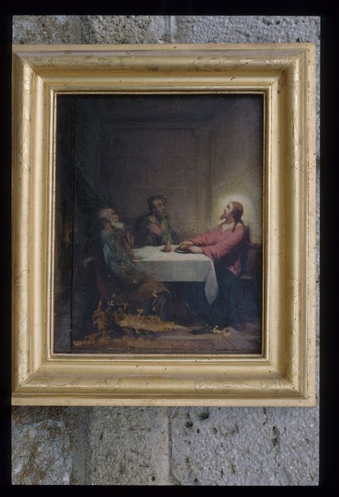 tableau : Le Repas du Christ et des pélerins d'Emmaüs, vue générale - © Ministère de la Culture (France), Conservation des antiquités et des objets d'art de l'Indre, tous droits réservés 