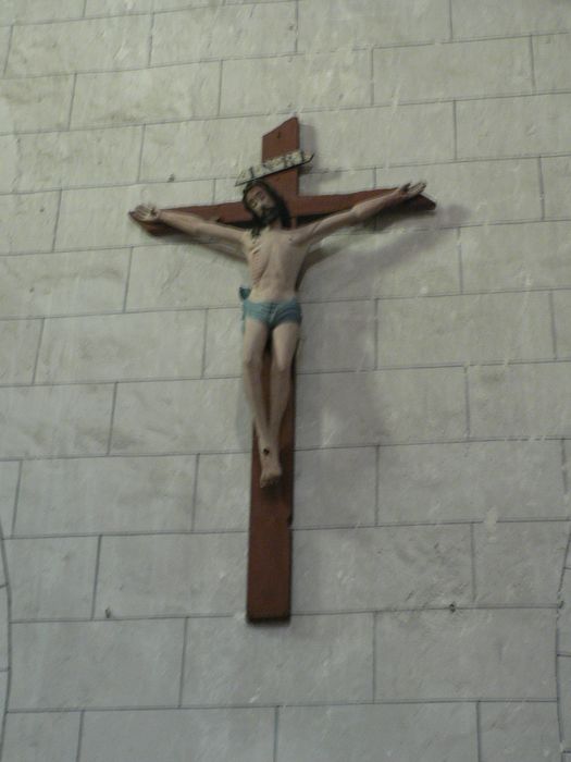 statue : Christ en croix, vue générale - © Ministère de la Culture (France), Conservation des antiquités et des objets d'art de l'Indre, tous droits réservés 