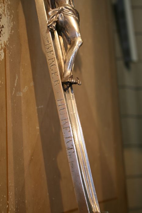croix de procession, détail de l’inscription - © Ministère de la Culture (France), Conservation des antiquités et des objets d'art de l'Indre, tous droits réservés 