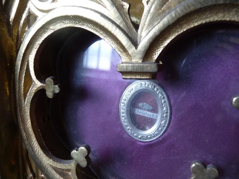 reliquaire-monstrance : saint Christophe, détail - © Ministère de la Culture (France), Conservation des antiquités et des objets d'art de l'Indre, tous droits réservés 