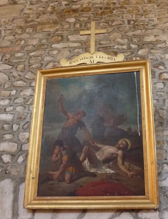 chemin de croix, détail de la station n°9 - © Ministère de la Culture (France), Conservation des antiquités et des objets d'art de l'Indre, tous droits réservés 