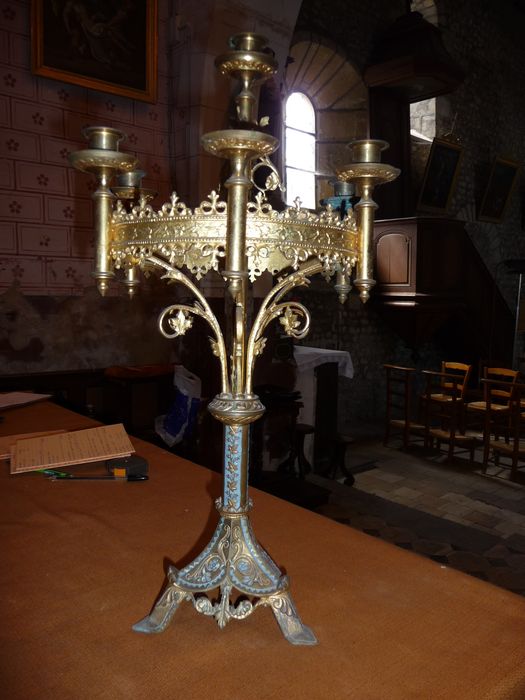 chandelier d'autel, vue générale - © Ministère de la Culture (France), Conservation des antiquités et des objets d'art de l'Indre, tous droits réservés 