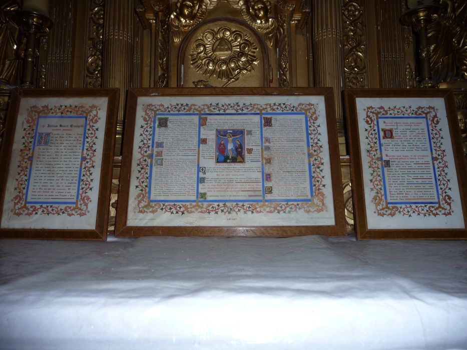 canons d'autel et leur cadre, vue générale - © Ministère de la Culture (France), Conservation des antiquités et des objets d'art de l'Indre – Tous droits réservés 