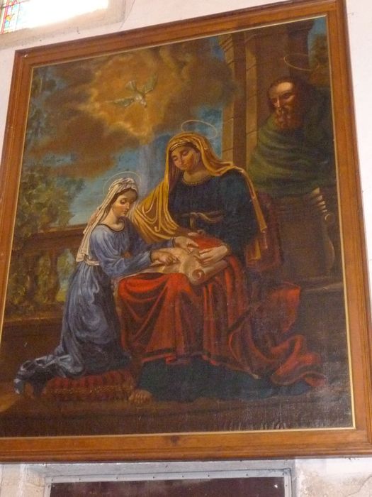 tableau : Sainte Anne apprenant à lire à la Vierge, vue générale - © Ministère de la Culture (France), Conservation des antiquités et des objets d'art de l'Indre, tous droits réservés 