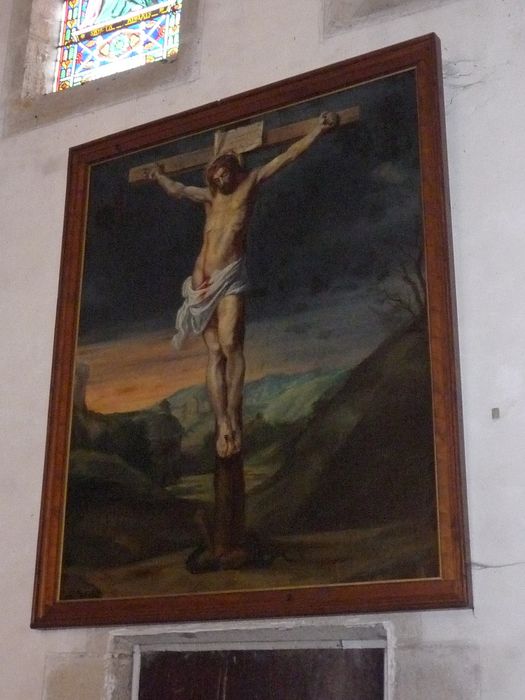 tableau : Christ en croix, vue générale - © Ministère de la Culture (France), Conservation des antiquités et des objets d'art de l'Indre, tous droits réservés 
