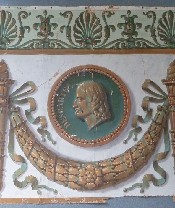 peinture (décor de la bibliothèque) : Descartes, vue générale