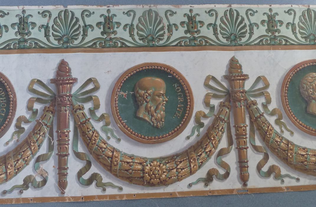 peinture (décor de la bibliothèque), détail : Socrate