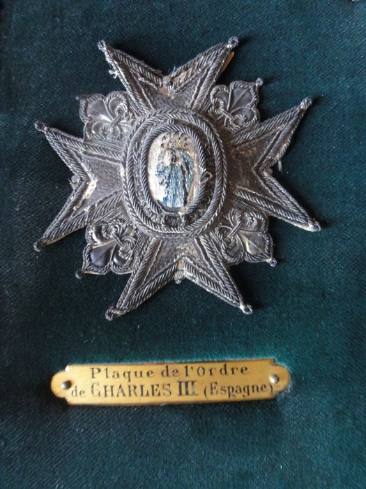 Décorations du prince de Talleyrand (plaque brodée) : Ordre de Charles III d'Espagne