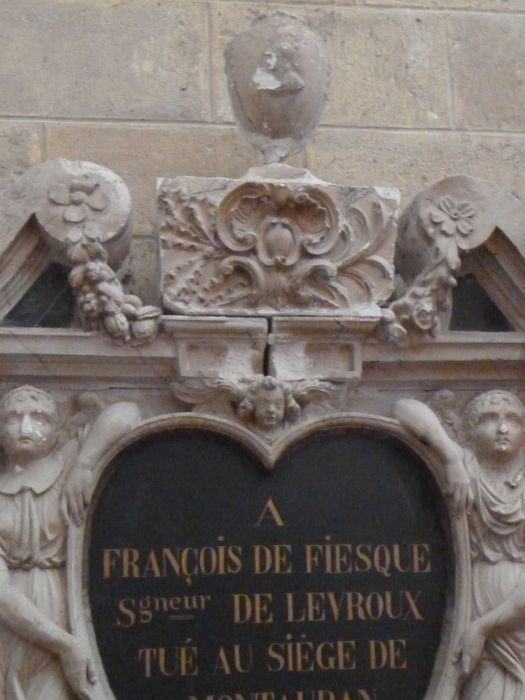 monument commémoratif de François de Fiesque, détail - © Ministère de la Culture (France), Conservation des antiquités et des objets d'art de l'Indre, tous droits réservés 