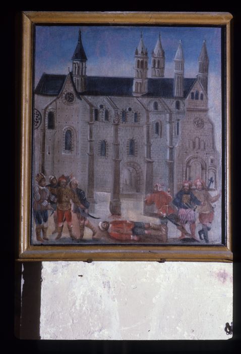 tableau : vue de l'ancienne abbaye de Déols