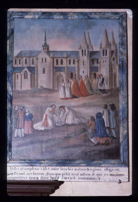 tableau : vue de l'ancienne abbaye de Déols