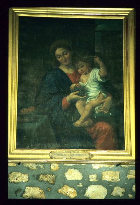 tableau : Vierge à l'Enfant tenant une grappe