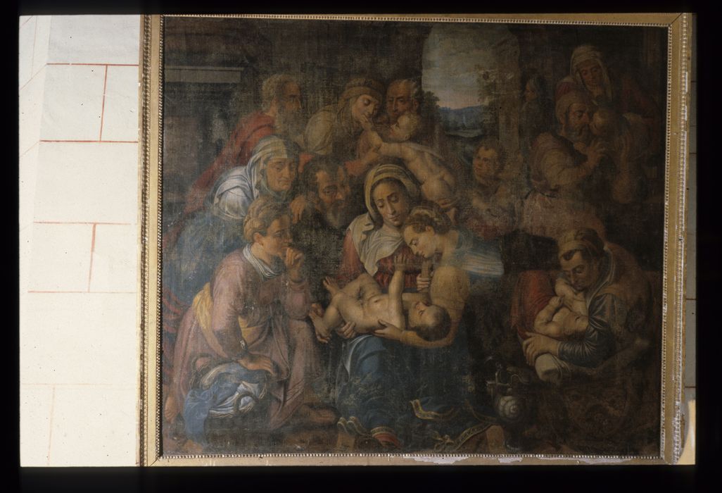 tableau : famille de la Vierge et l'Enfant Jésus (la)