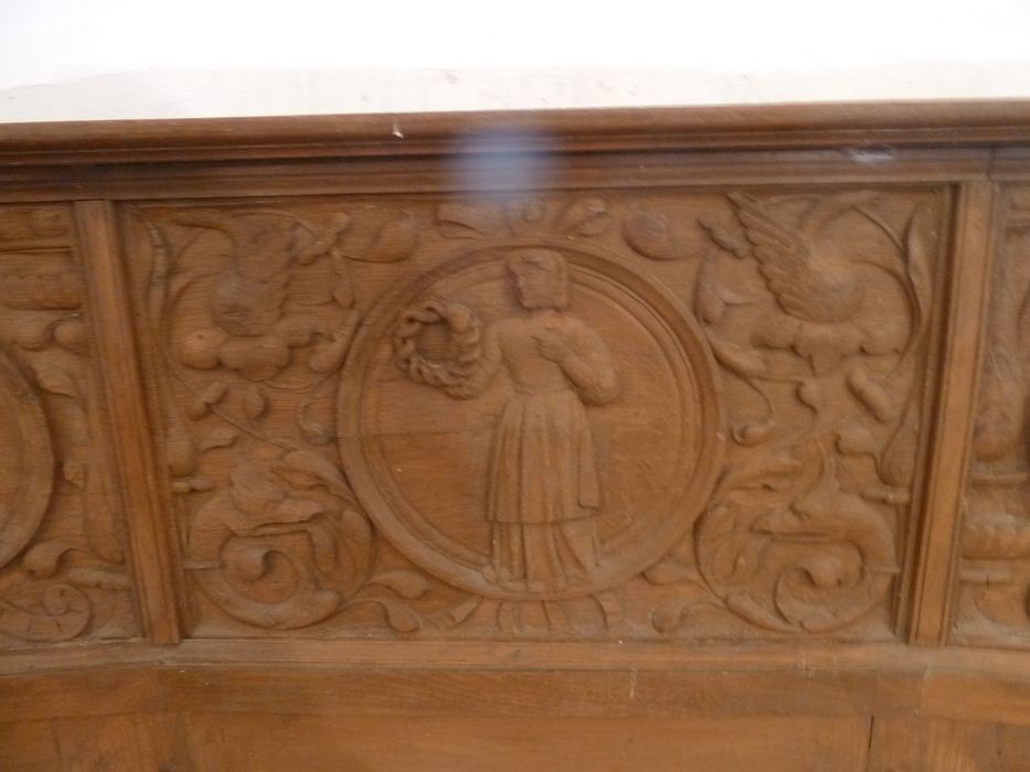 lambris de revêtement de la chapelle sud, détail - © Ministère de la Culture (France), Conservation des antiquités et des objets d'art de l'Indre – Tous droits réservés 