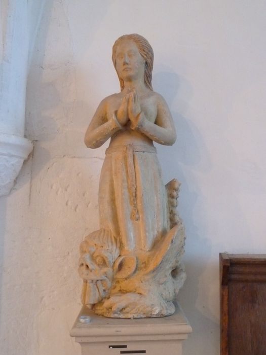 statue : sainte Marguerite - © Ministère de la Culture (France), Conservation des antiquités et des objets d'art de l'Indre – Tous droits réservés