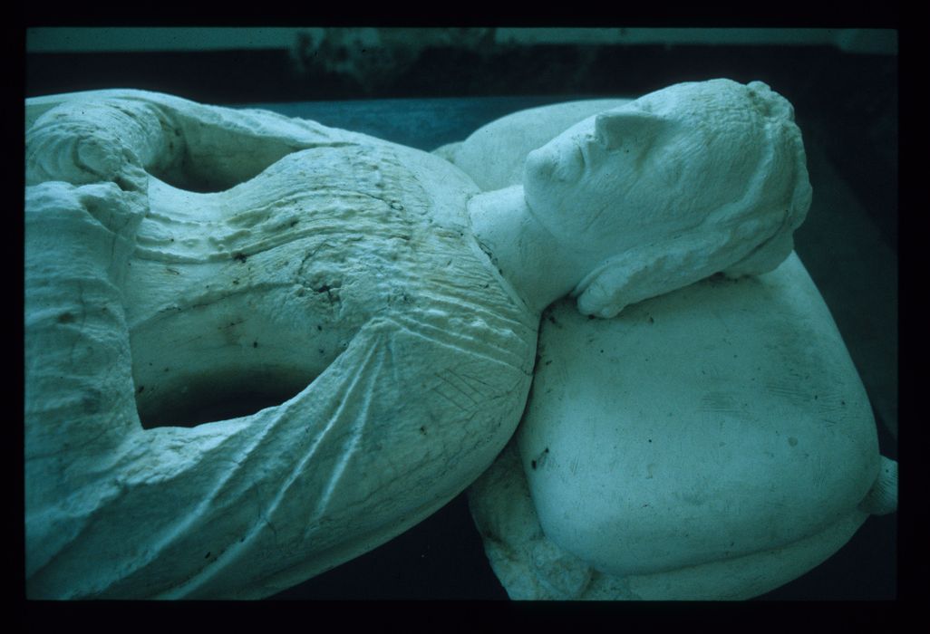 statue (statue funéraire) de Charlotte d'Albret, vue partielle