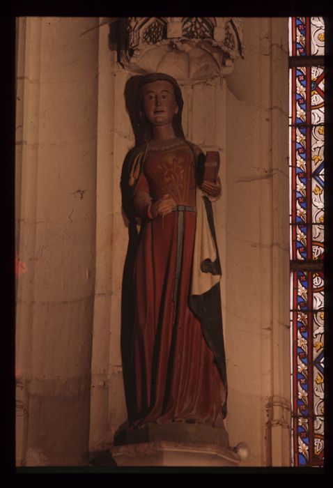 statue : Sainte Menéhoulde - © Ministère de la Culture (France), Conservation des antiquités et des objets d'art de l'Indre, tous droits réservés 