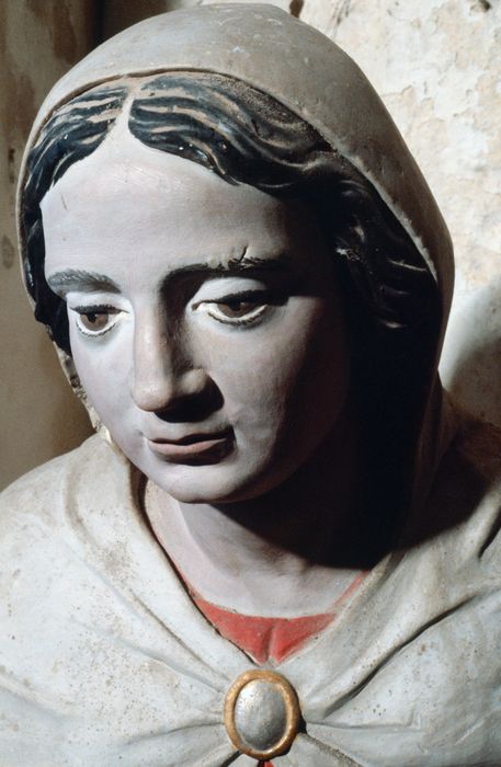 statue : Vierge de l'Annonciation, détail - © Ministère de la Culture (France), Conservation des antiquités et des objets d'art de l'Indre, tous droits réservés 