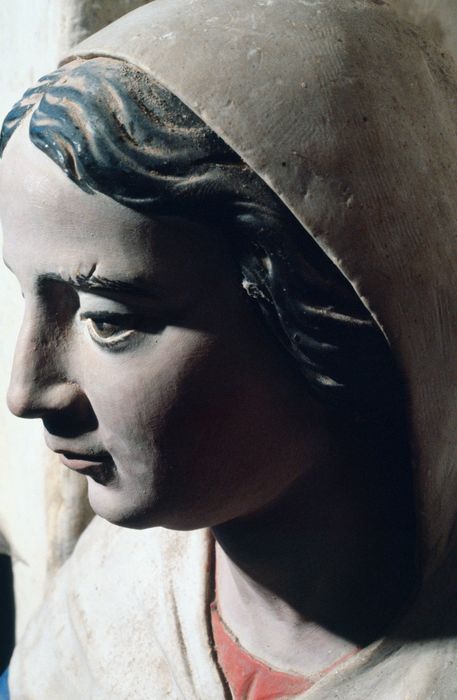 statue : Vierge de l'Annonciation, détail - © Ministère de la Culture (France), Conservation des antiquités et des objets d'art de l'Indre, tous droits réservés 