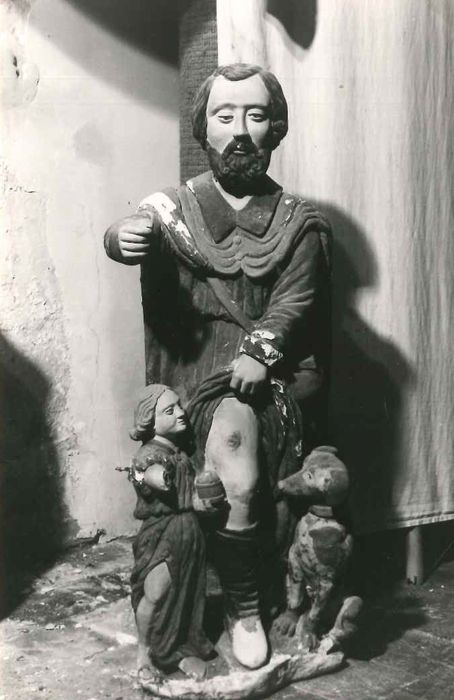 statue : Saint Roch - © Ministère de la Culture (France), Conservation des antiquités et des objets d'art de l'Indre, tous droits réservés 