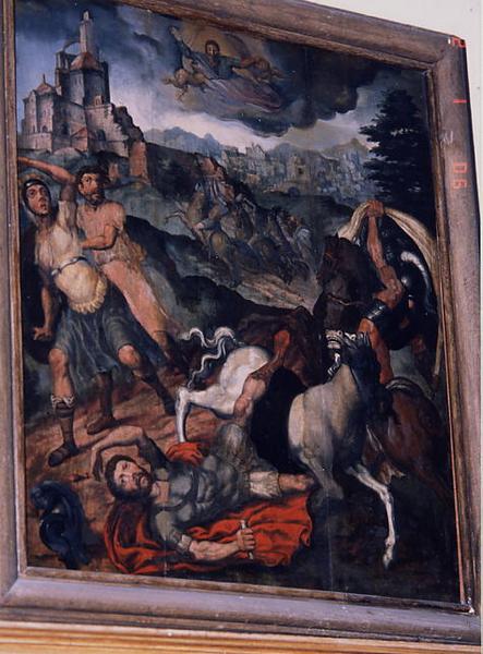 tableau : Saint Paul terrassé sur le chemin de Damas - © Ministère de la Culture (France), Conservation des antiquités et des objets d'art de l'Indre-et-Loire, tous droits réservés 