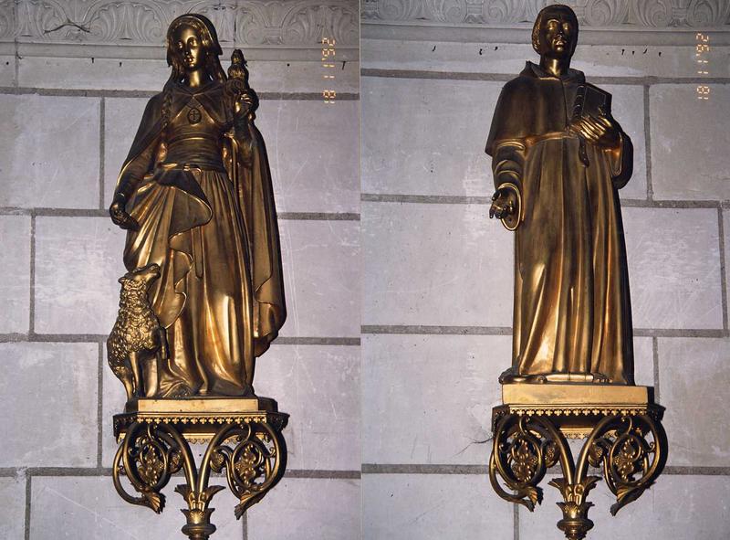 statues : saint Venant, sainte Geneviève, vue générale