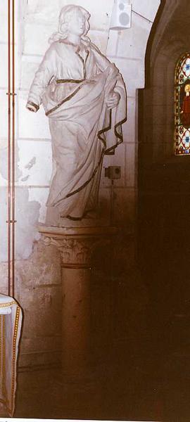 statue : saint Jean-Baptiste, vue générale - © Ministère de la Culture (France), Conservation des antiquités et des objets d'art de l'Indre-et-Loire, tous droits réservés 