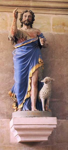 statue : Saint Jean-Baptiste, vue générale - © Ministère de la Culture (France), Conservation des antiquités et des objets d'art de l'Indre-et-Loire, tous droits réservés