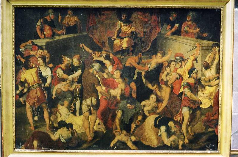 tableau : Massacre des innocents (le), vue générale - © Ministère de la Culture (France), Conservation des antiquités et des objets d'art de l'Indre-et-Loire, tous droits réservés 