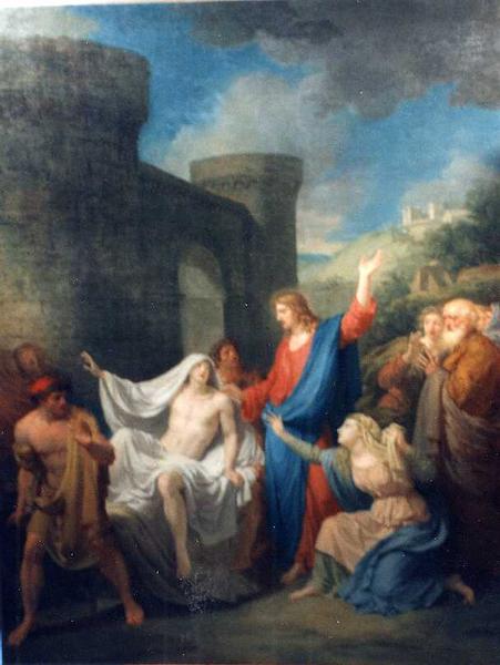 Tableau : La Résurrection du fils de la Veuve (ou de Lazare)