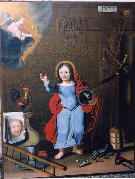 tableau : L'Enfant Jésus et les instruments de la Passion, vue générale - © Ministère de la Culture (France), Conservation des antiquités et des objets d'art de l'Indre-et-Loire, tous droits réservés 