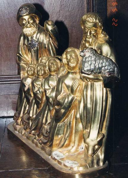 statue : Saint Jacques et saint Jean-Baptiste conduisant des clercs, vue générale - © Ministère de la Culture (France), Conservation des antiquités et des objets d'art de l'Indre-et-Loire, tous droits réservés 