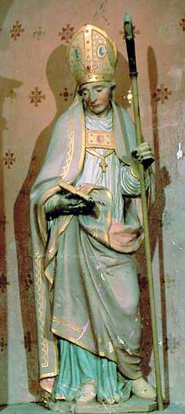 statue : saint évêque, vue générale
