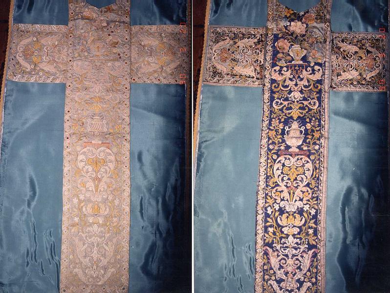 chasuble, vue partielle